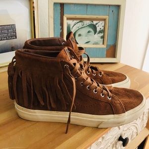 SUEDE SK8-HI MOC vans 9.0 fringe brown suede